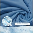 thumbnail image 4 of Cooling Comforter Twin Size, Double-Sided Cooling Tech Fabric Blanket for Hot Sleepers and Night Sweats, All-Season Breathable Lightweight Comforter, Dark Blue, 4 of 8