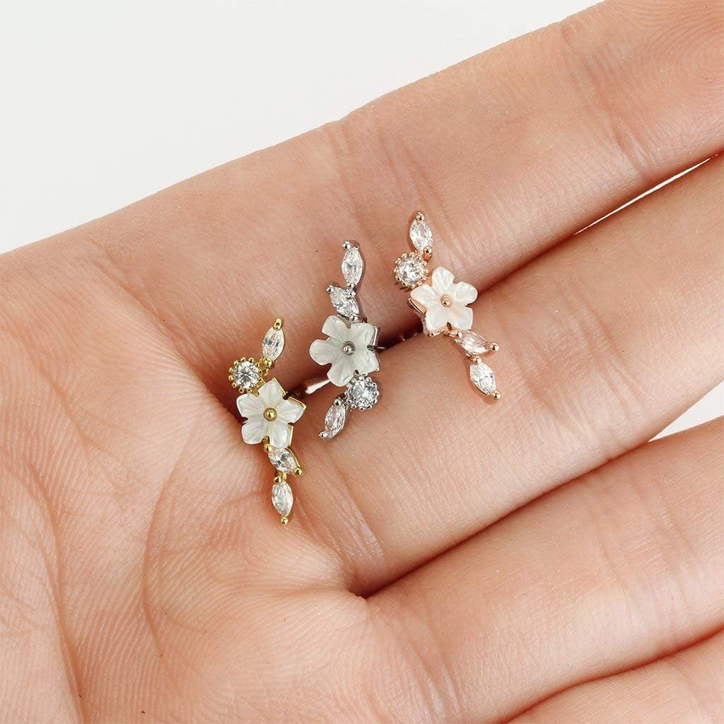 MoBody 16G Clear CZ Jeweled Ribbon with Dangle Chain Tragus Earring Surgical Steel Cartilage Helix Piercing Stud