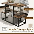 thumbnail image 6 of Costway Rustic TV Console Table for 50" TVs Industrial Sofa Table with Open Storage Shelves Rustic Brown, 6 of 11