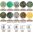 thumbnail image 2 of Round Beads Making Kit Natural Green Gemstone Jewelry Making Kit Women Handicraft Pendant Charms Making All Materials Set for DIY Bracelet Necklace Jewelry Accessories, 2 of 6