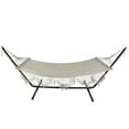 thumbnail image 3 of Northlight Macrame Cotton Hammock with Wooden Bars - 78" x 47" - Beige, 3 of 7
