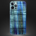 thumbnail image 4 of DesignSkinz Blue and Green Tye-Dyed Wood Full-Body Skin Decal Wrap Cover for iPhone 13, 4 of 9