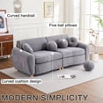 thumbnail image 4 of Upholstered Loveseat Sofa with Cushions, 84"Chenille Love Seat Couches, Modern 2 Seater Couch with Pillows for Living Room, Bedroom, Office, Apartment, 4 of 7
