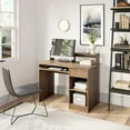 thumbnail image 2 of BELLEZE Small Home Office Computer Desk with Hutch - Wren (Wood), 2 of 7