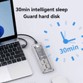 thumbnail image 3 of Boîtier SSD M.2 NVMe+NGFF Double Protocole Boîtier SSD USB 3.2 Gen2 10Gbps Boîtier de Disque Externe Transparent pour PC C, 3 of 5