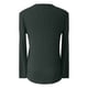 thumbnail image 4 of MHFRRA Camiseta de Manga Larga con Cuello En V para Mujer, Informal, de Rayas Suaves y Cepilladas, para Uso Diario, Cómoda, Elástica y Básica. Verde, 4 of 4