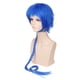 thumbnail image 2 of Peluca para cosplay, azul vibrante, trenzada en capas cortas, 120 cm, 2 of 3
