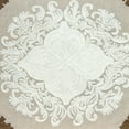 thumbnail image 6 of Parkland Collection Pilar 20x20" Damask Cotton Throw Pillow in Beige/White, 6 of 10