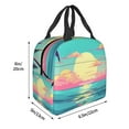 thumbnail image 3 of Disketp Retro Palm Beach Sunset for Insulated Lunch Bag for Women and Men, Perfect for Work, Hiking, Picnic, 3 of 8