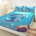 thumbnail image 4 of Feelyou 3D Axolotl Animal Twin Sheet Sets for Kids, Dreamy Marine Sealife Twin Fitted Sheet, Ocean Animal Theme Flat Sheet, Microfiber Bedroom Decor, 3 Pieces, 4 of 8