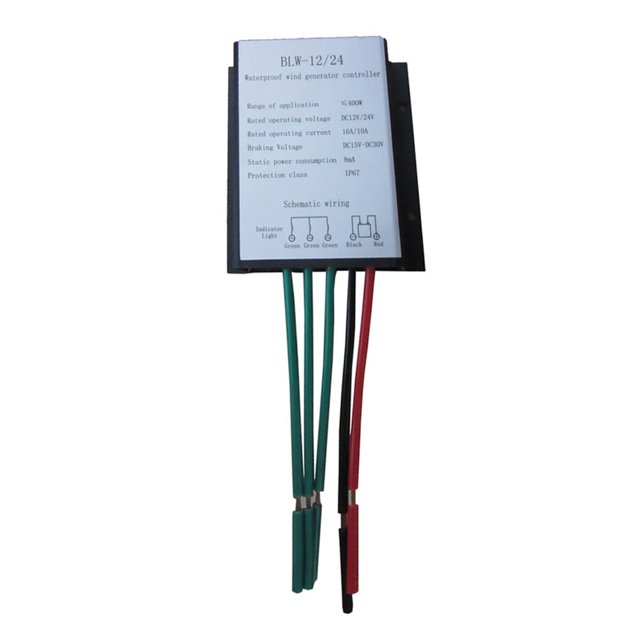 Amdohai 400W DC12V/24V Interrupteur Automatique Générateur Contrôleur Régulateur Étanche à Vent