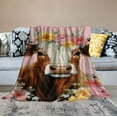 thumbnail image 2 of HENGT Highland Cow Blanket Longhorn Cow Throw Blanket Ultra Soft Cozy Cute Highland Cow Gifts for Cow Lovers Fuzzy Plush Bedding Blankets for Kids Teens Adults Girls Boys Women Men, 2 of 6