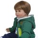 thumbnail image 4 of Decdeal - Muñeca de bebé Reborn de 24 pulgadas, tamaño grande, realista, de silicona, tacto suave, regalo de cumpleaños para niños pequeños, con abrigo verde y juguete de dinosaurio, 4 of 7