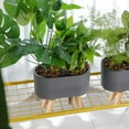 thumbnail image 4 of Detachable Flowerpot with Water Level Indicator Plastic Smooth Surface Plant Holder Patio Decor, 4 of 9