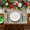 thumbnail image 2 of mubwai Church Xmas Trees Snowflakes Merry Christmas Placemats Set of 4, 12x18 Inch Winter Table Mats for Party Kitchen Dining Decoration, 2 of 6