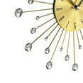 thumbnail image 5 of DecMode Gold Metal Glam Wall Clock, 15”L x 0.5”W x 15”H, Features Starburst Design, 5 of 13
