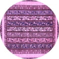thumbnail image 1 of Ahgly Company Indoor Round Abstract Purple Modern Area Rugs, 3' Round, 1 of 4