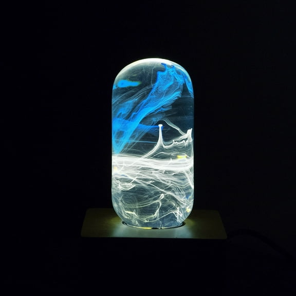 EP Light E26 E27 Edison Light Bulb Blue Ocean Decorative LED Bulb,Night Light for Bedrooms,Handmade Art fixture Unique Gifts