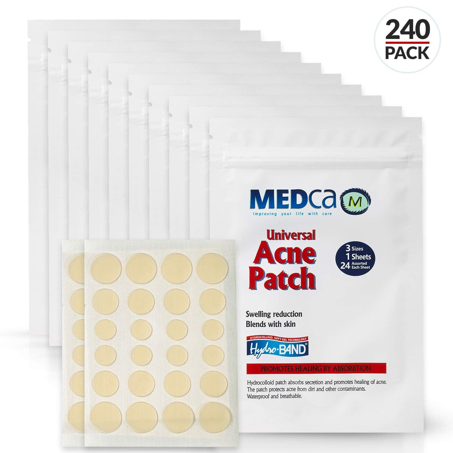 Acne Absorbing Covers Hydrocolloid Acne Care Bandages (240 Count