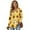 Yellow-Bee Sunflower, variant on DISNIMO Flower Printed Hoodies for Women Long Sleeve Sweatshirts Waffle Pullover Tops for Fall Winter, S