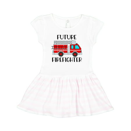 

Inktastic Future FireFighter Red Fire Truck Engine Gift Toddler Girl Dress