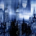 thumbnail image 2 of Carrigan, Kate 26x26 Black Ornate Wood Framed with Double Matting Museum Art Print Titled - NYC - Reflections in Blue II, 2 of 4