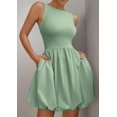 thumbnail image 4 of Vestido de verano PRETTYGARDEN 2025 sin mangas con cuello redondo verde, 4 of 9