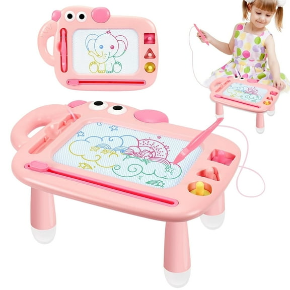 Learning Toys for 1 2 3 Year Old Girls, Early Education Drawing Board, Toddler Toys 1-3 for Girls, Birthday Gifts for Baby Girls