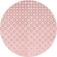 thumbnail image 1 of Ahgly Tapis Rond Lavable en Machine Intérieur Transitionnel Rose Corail Clair, 5 Pieds Rond, 1 of 7