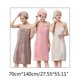 thumbnail image 3 of Women Coral Velvet Bath Towel Wrap with Snap Button Shower Robe Body Cover Up Silver gray, 3 of 4