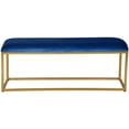 thumbnail image 1 of Renwil Modern Glamour Rino Bench in Gold Leaf and Blue, 1 of 1