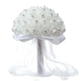 thumbnail image 2 of Matsuzay Ramo de boda romántico para dama de honor, novia, adorno falso, decoración de vestido, diseño de escena, ramos de flores blancas para Kits de decoración para fiestas Matsuzay HA035302-00, 2 of 6