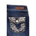 thumbnail image 2 of WallFlower Women's Luscious Curvy Bootcut Mid-Rise Bling Insta Stretch Juniors Jeans (Standard and Plus), 2 of 3