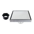 thumbnail image 6 of Kingston Brass BSF6621 Watercourse 6-Inch Stainless Steel Square Shower Drain with Hair Catcher in Polished Chrome, 6 of 6