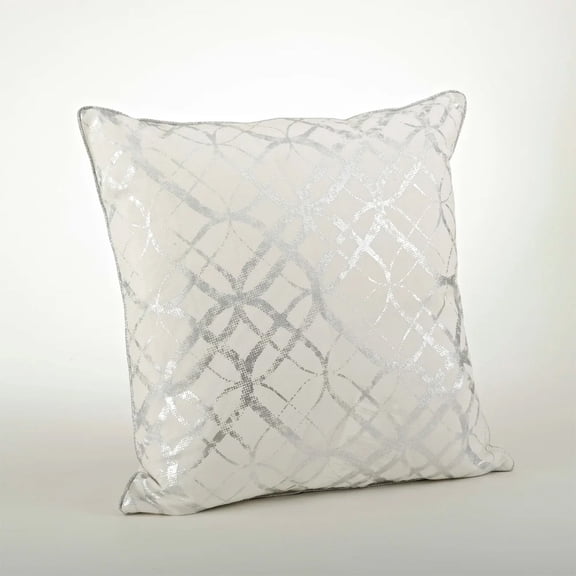 Lustrous Metallic Foil Throw Pillow (Silver)