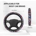 thumbnail image 6 of N/A Flower Day of The Dead Skull Car Steering Wheel Cover 15 Inch Universal Anti-Slip Auto Decor Protector for Women Men Automotive Accessories Floral Mandala, 6 of 8