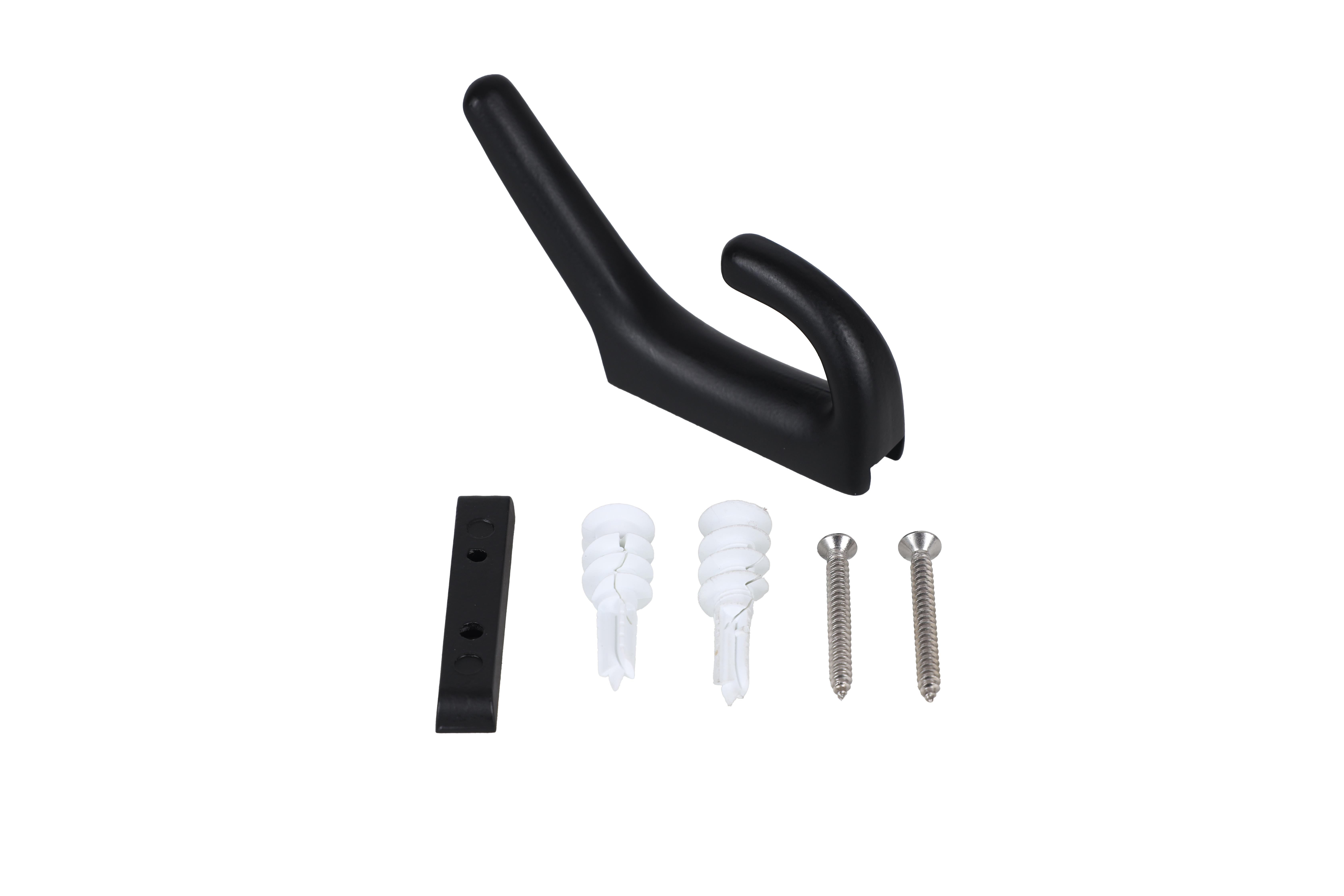 Better Homes & Gardens Sleek Simplicity Single Wall Hook, Matte Black Finish