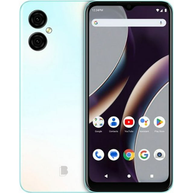 BLU G53 64 Go GSM Téléphone Intelligent Android Débloqué - Noir - Blanc Reconditionné Excellent