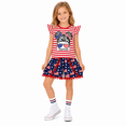 thumbnail image 2 of Girls 4th of July Outfit Red White Blue Top and Shorts Set,Size 3, 2 of 7