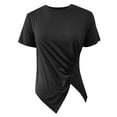 thumbnail image 4 of OSOLU Solid Color Women Casual Short Sleeve Crew Neck T-Shirt Tshirts Tee Summer Basic Tee For Daily Wear Vacation Tops Classic Women Tops Dressy Casual, 4 of 4