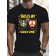 thumbnail image 1 of Men's "This Is My 70s Costume" Graphic Tee - Crew Neck Short Sleeve T-Shirt, Summer Casual Top with Retro Peace Sign & Mustache Design, 1 of 6
