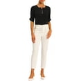 thumbnail image 2 of MODA NOVA Juniors' Square Neck Pleated Short Sleeve Top, 2 of 4