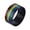 Black, variant on Unisex Stainless Steel Enamel Rainbow Flag LGBT Gay Lesbians Pride Signet Ring Cool Striped 10MM Colorful Finger Band Black Size 9