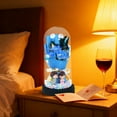 thumbnail image 6 of Preserved Flowers Gifts for Her,Light Up Rose in Glass Dome,Gifts for Women,Birthday Gifts for Mom,Wife,Grandma,Anniversary,Mothers,Thanksgiving(Blue), 6 of 9