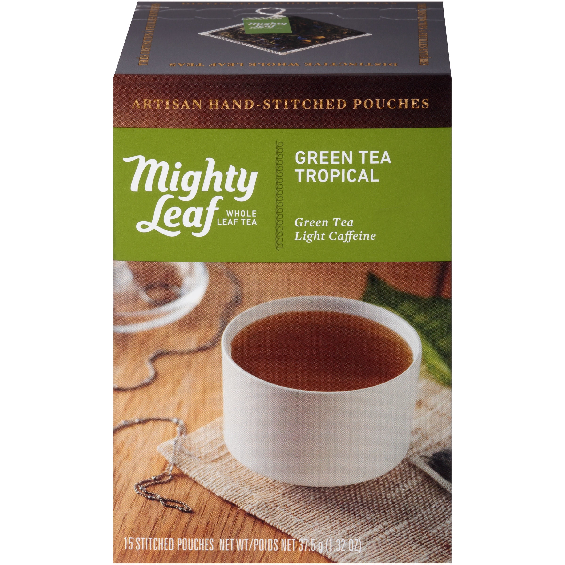 Mighty Leaf Tropical Green Tea 15 ct Pouches - Walmart.com - Walmart.com