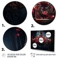 thumbnail image 3 of Designart "Grace of Red Gothic Chandelier" Fashion Framed Wall Art - Glam Red Chandelier Entryway Framed Wall Art, 3 of 6