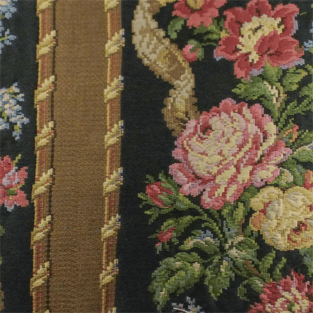 Black/Multi Texnova Floral Stripe Tapestry Home Decorating ...