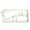 Organic 3- Piece Towel Set, White and Green