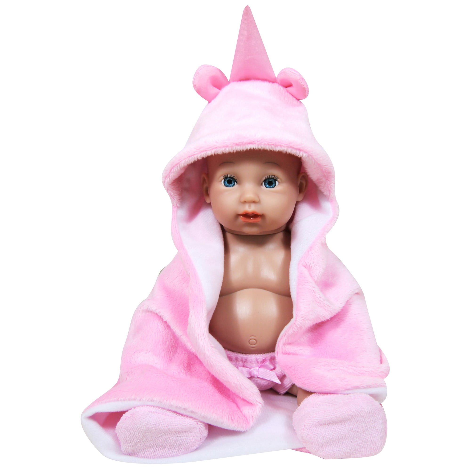 Lissi: 12" Baby Doll Gia W/ Unicorn Hood in Pink, Kids Ages 2+