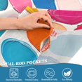 thumbnail image 5 of Yayeee Kitchen Curtains Tier Set of 2 Light Filtering 57"x24" Over Sink Window Panels, Watercolor Circles, 5 of 7